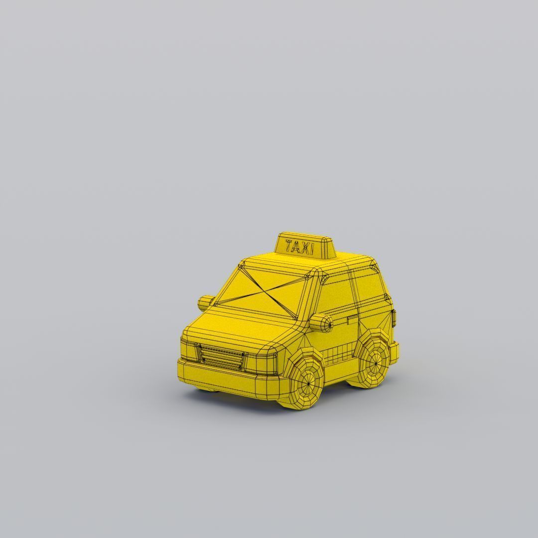 33 Cartoon City Vehicles Pack Low-poly 3D model_104