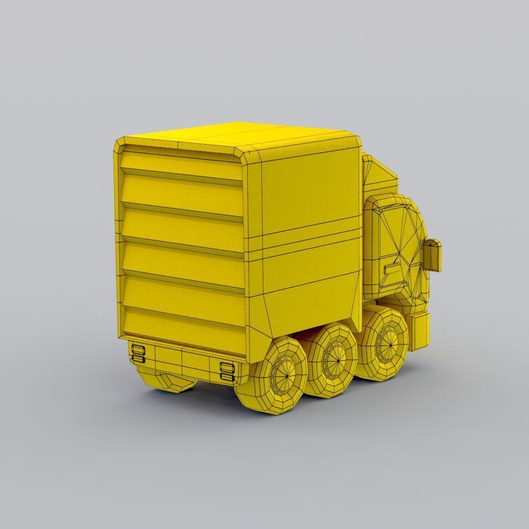 33 Cartoon City Vehicles Pack Low-poly 3D model_114