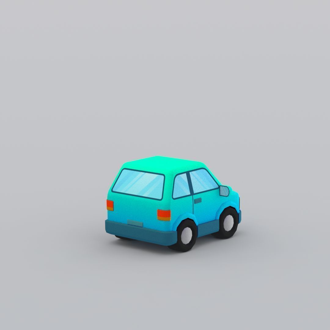 33 Cartoon City Vehicles Pack Low-poly 3D model_29