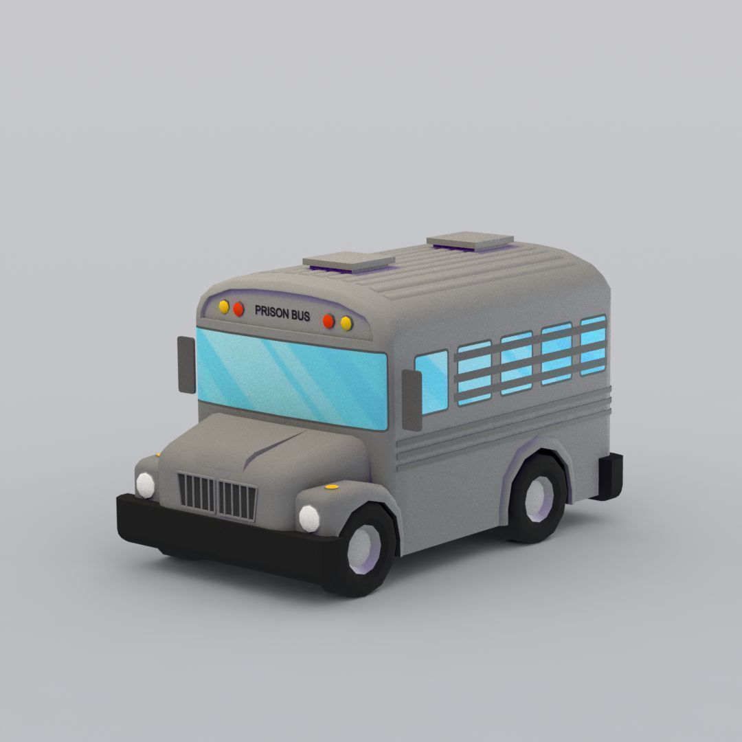33 Cartoon City Vehicles Pack Low-poly 3D model_83