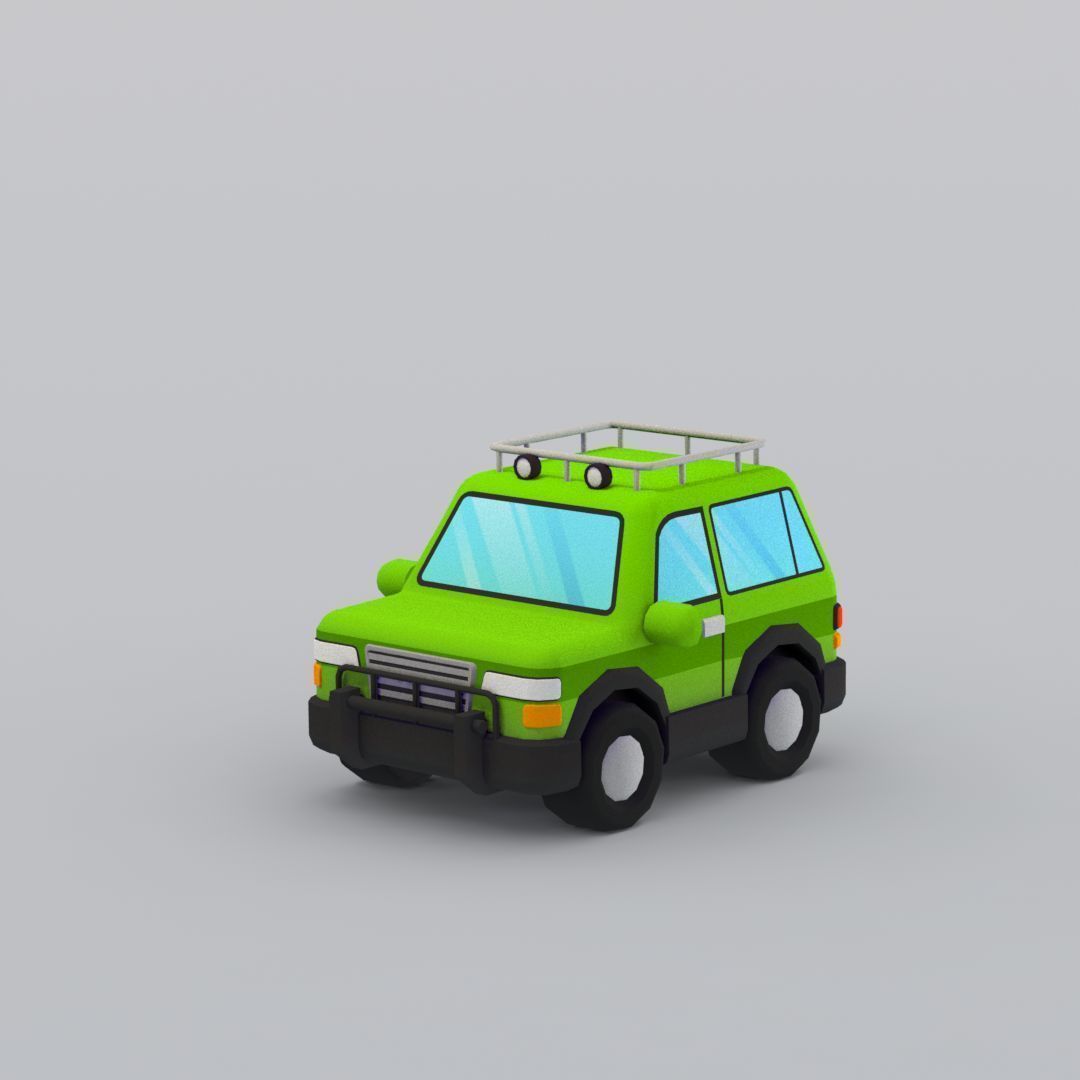33 Cartoon City Vehicles Pack Low-poly 3D model_15