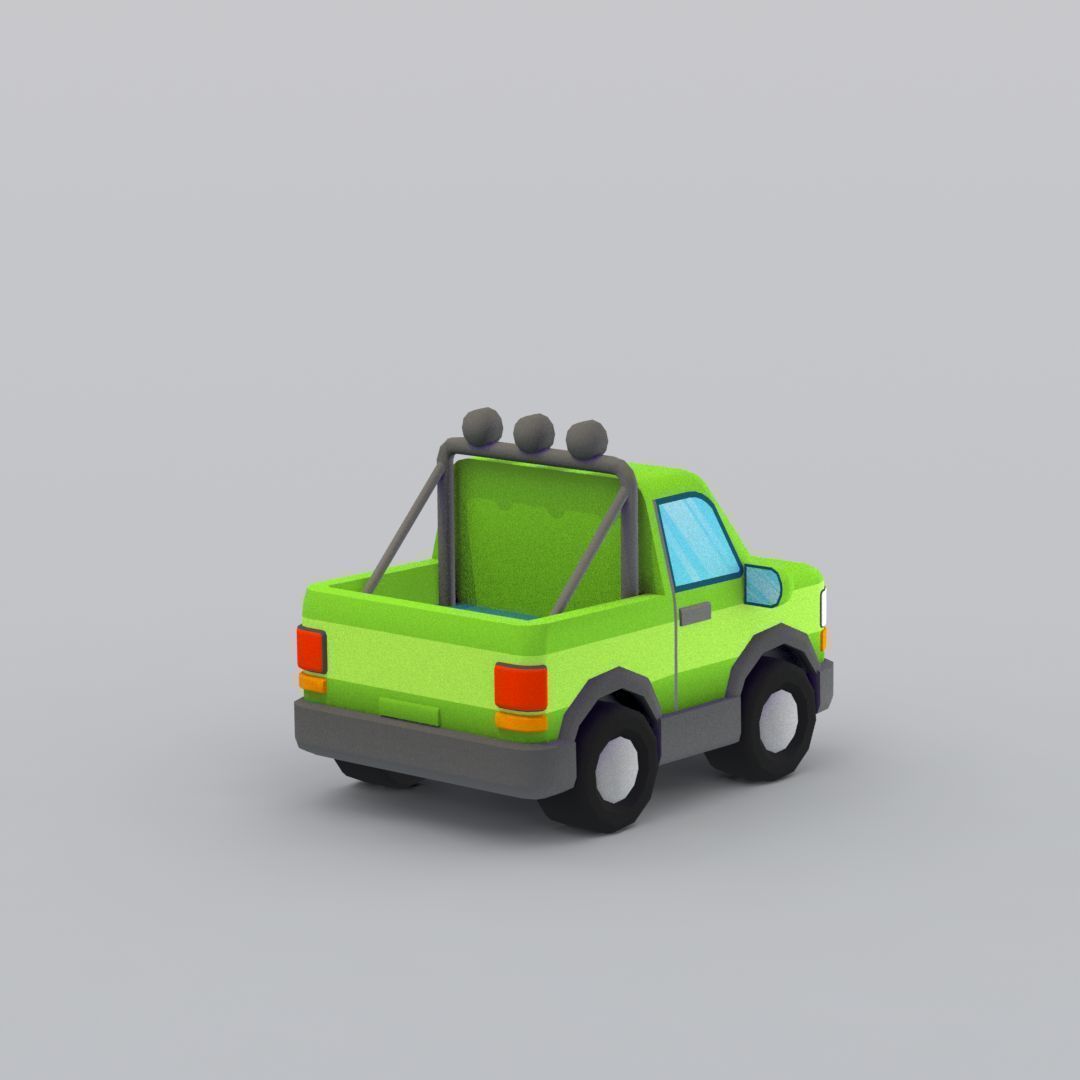 33 Cartoon City Vehicles Pack Low-poly 3D model_69