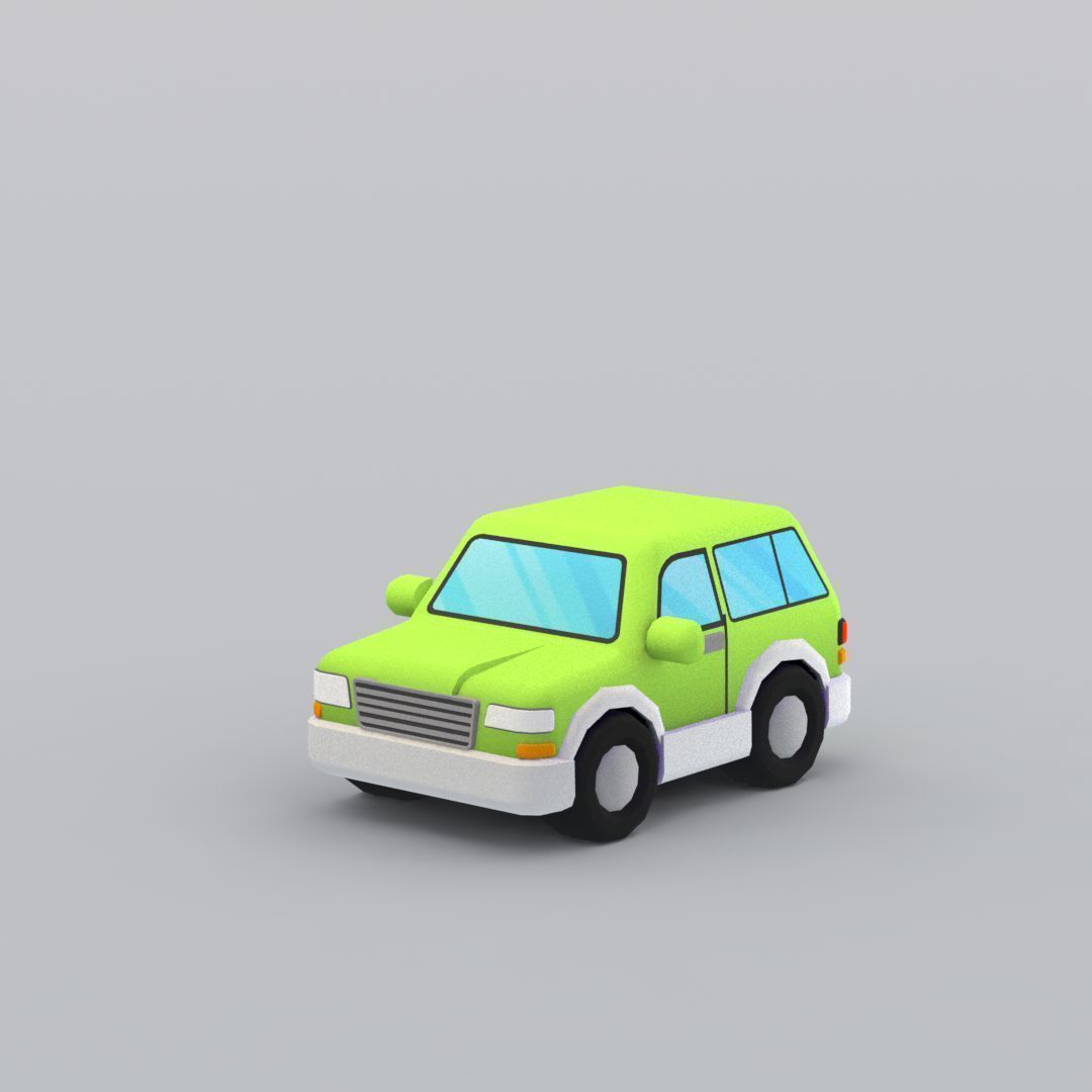 33 Cartoon City Vehicles Pack Low-poly 3D model_95