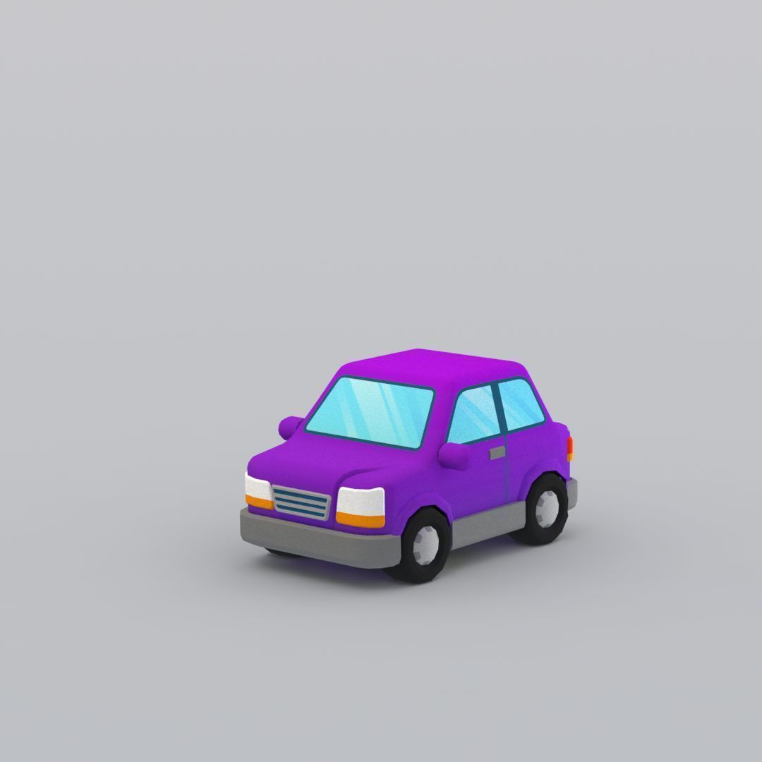33 Cartoon City Vehicles Pack Low-poly 3D model_39