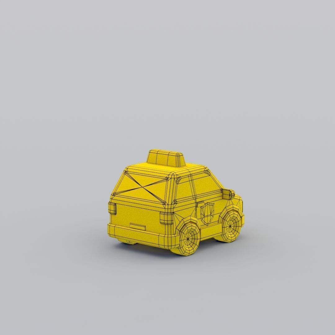 33 Cartoon City Vehicles Pack Low-poly 3D model_78