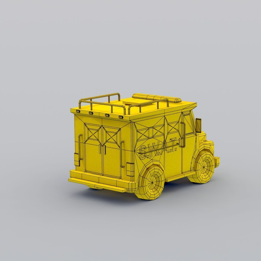 33 Cartoon City Vehicles Pack Low-poly 3D model_98