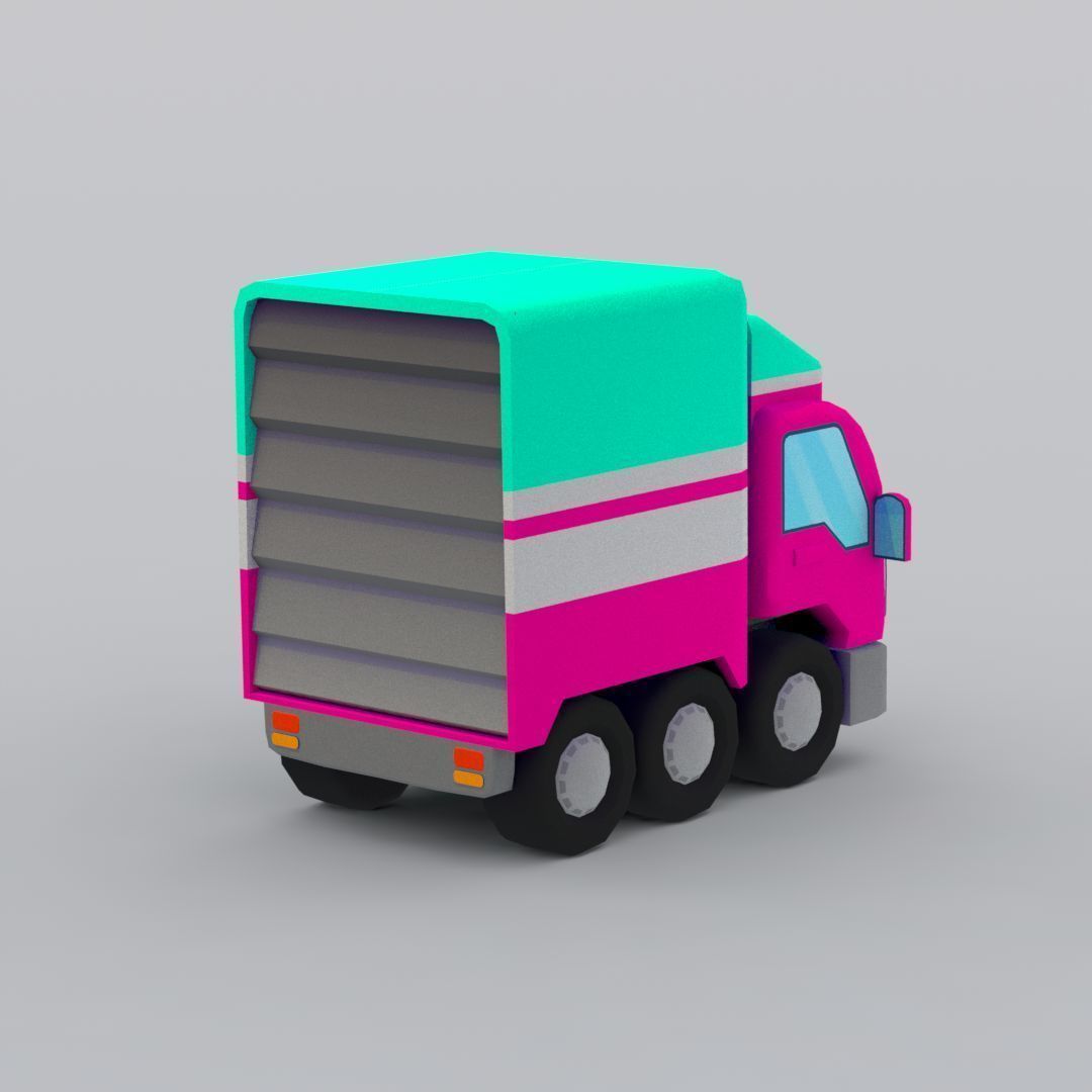 33 Cartoon City Vehicles Pack Low-poly 3D model_113