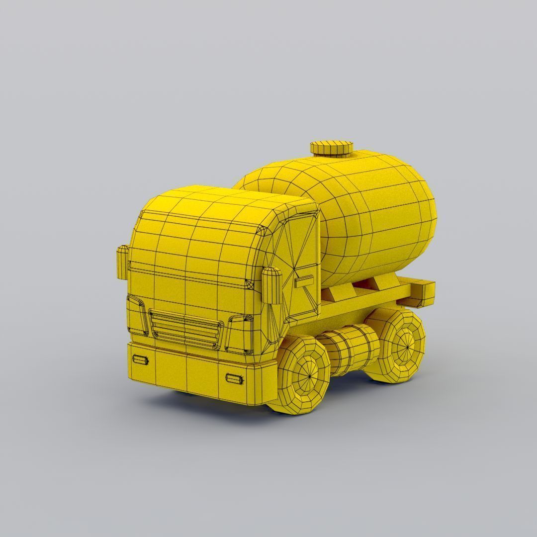 33 Cartoon City Vehicles Pack Low-poly 3D model_112