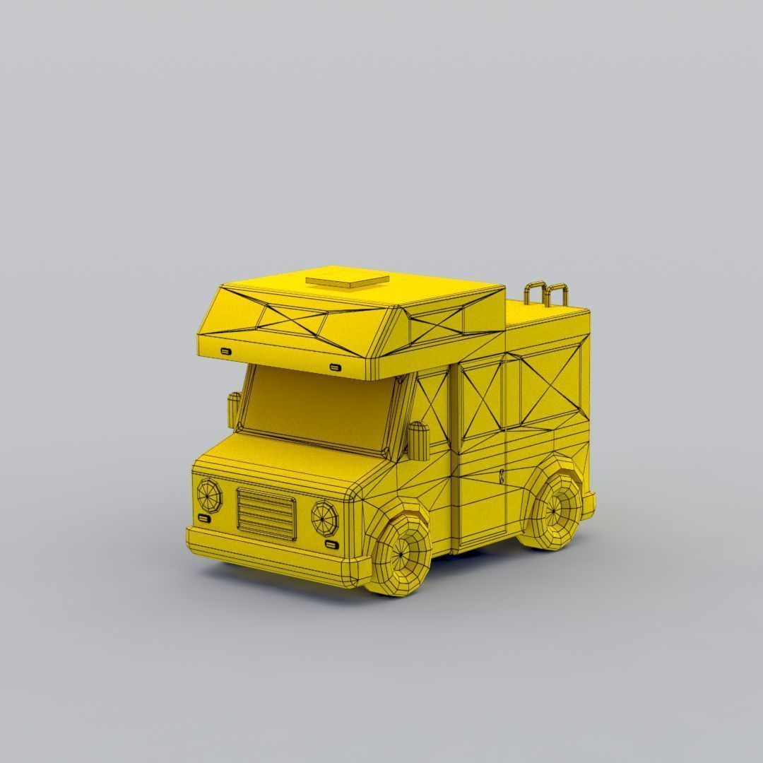 33 Cartoon City Vehicles Pack Low-poly 3D model_28