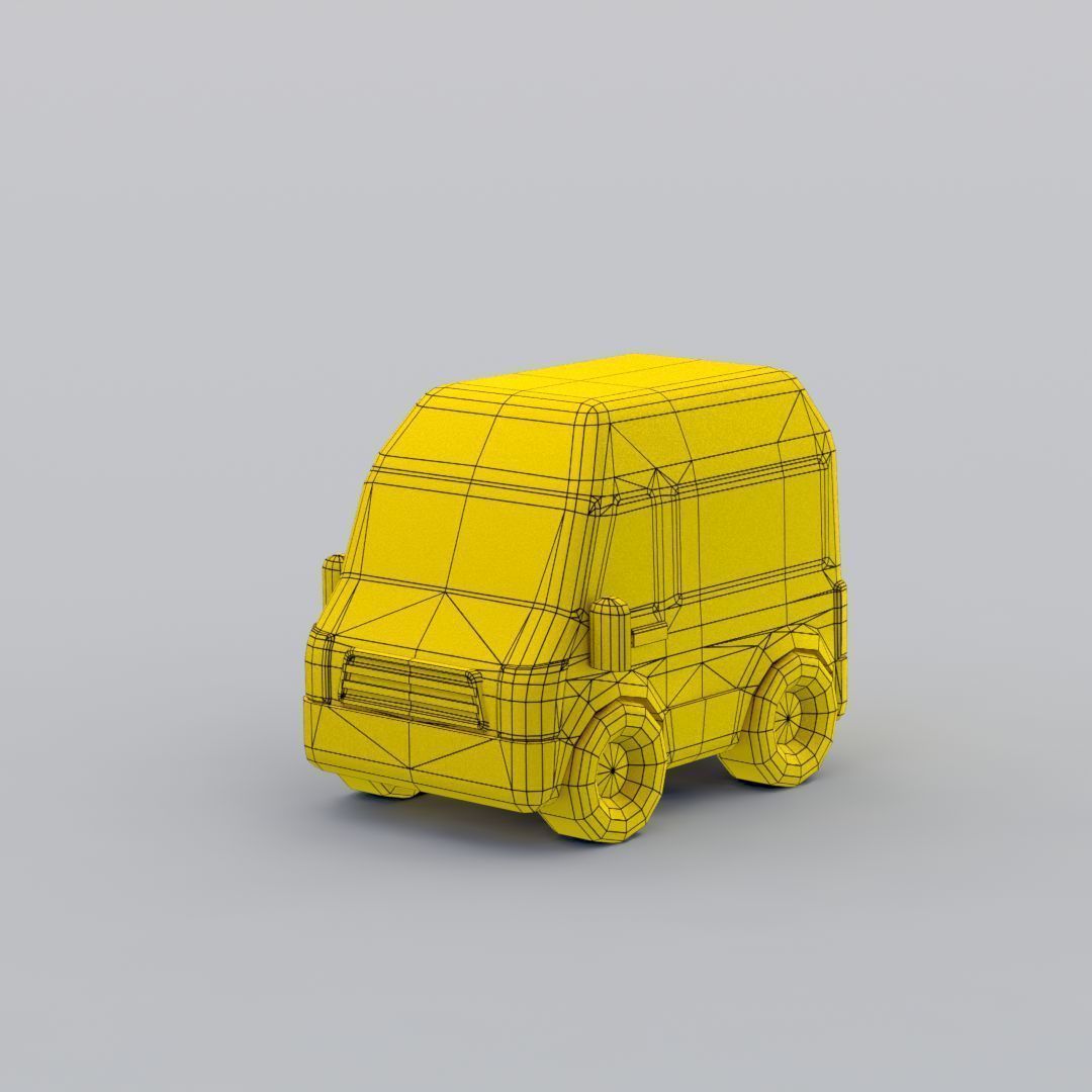 33 Cartoon City Vehicles Pack Low-poly 3D model_68