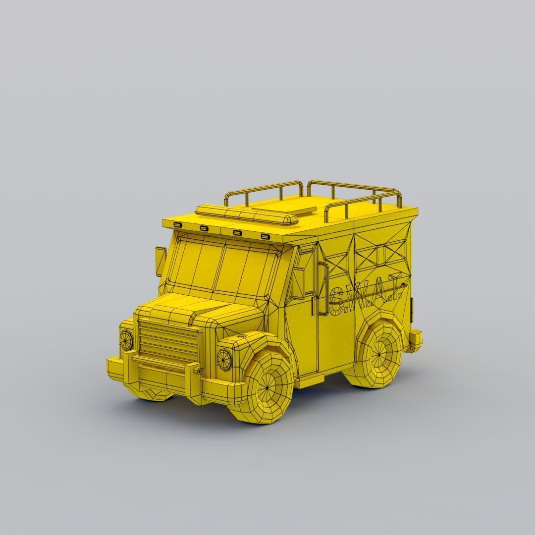 33 Cartoon City Vehicles Pack Low-poly 3D model_100