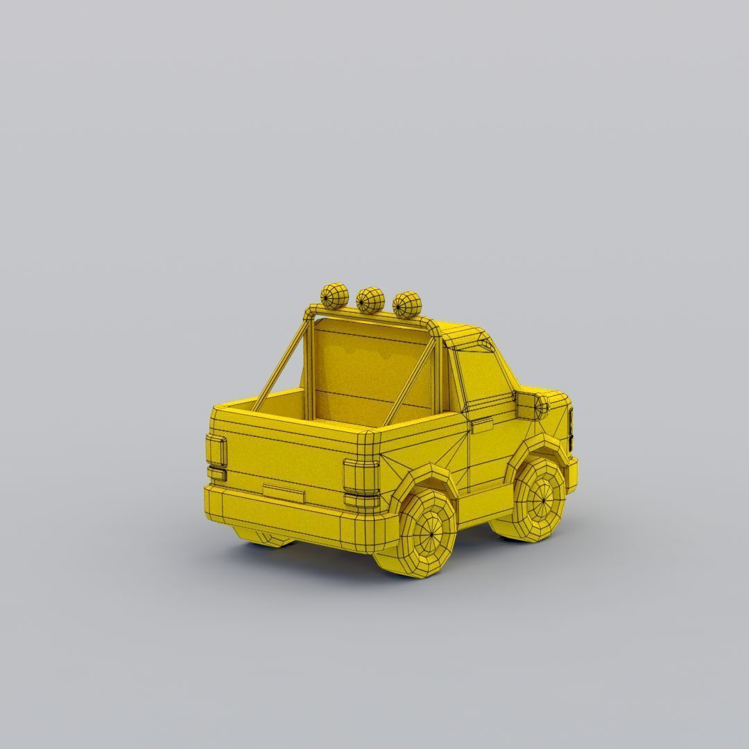 33 Cartoon City Vehicles Pack Low-poly 3D model_70