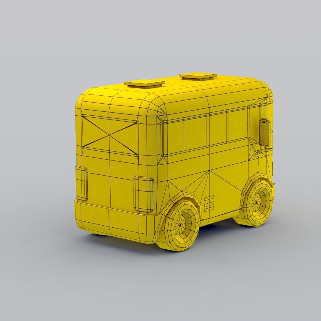 33 Cartoon City Vehicles Pack Low-poly 3D model_18