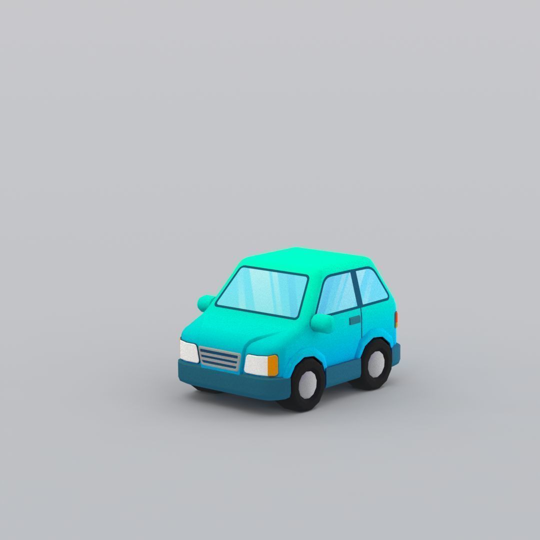 33 Cartoon City Vehicles Pack Low-poly 3D model_31