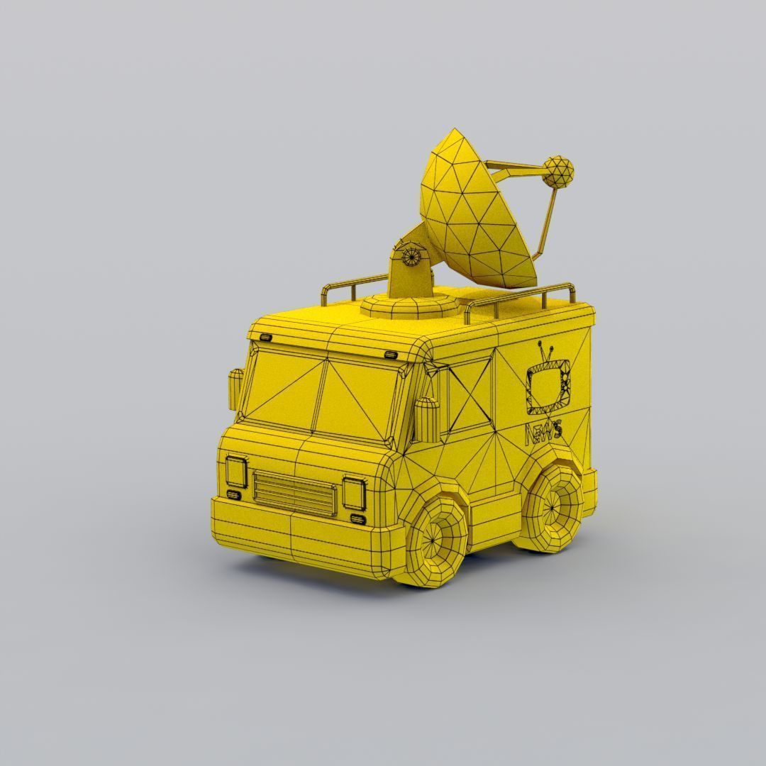 33 Cartoon City Vehicles Pack Low-poly 3D model_122