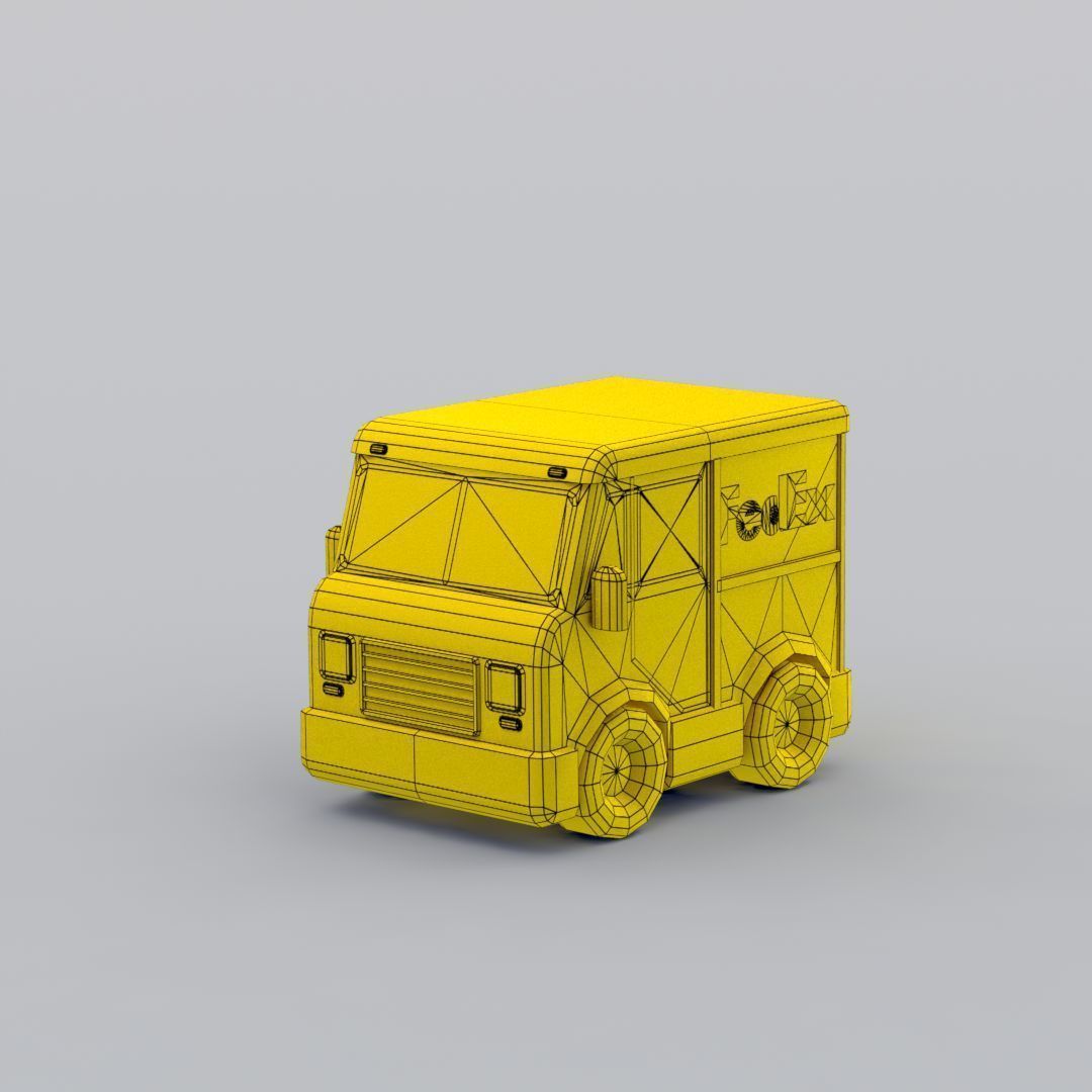 33 Cartoon City Vehicles Pack Low-poly 3D model_56