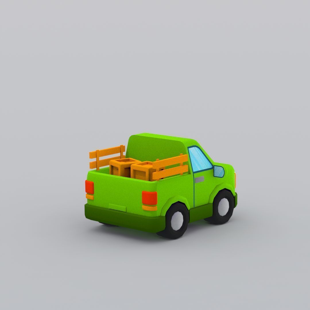 33 Cartoon City Vehicles Pack Low-poly 3D model_41
