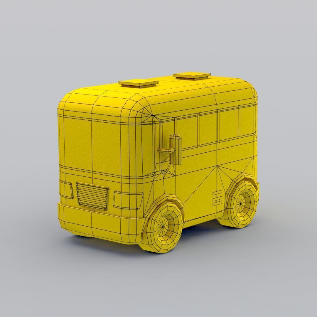 33 Cartoon City Vehicles Pack Low-poly 3D model_20