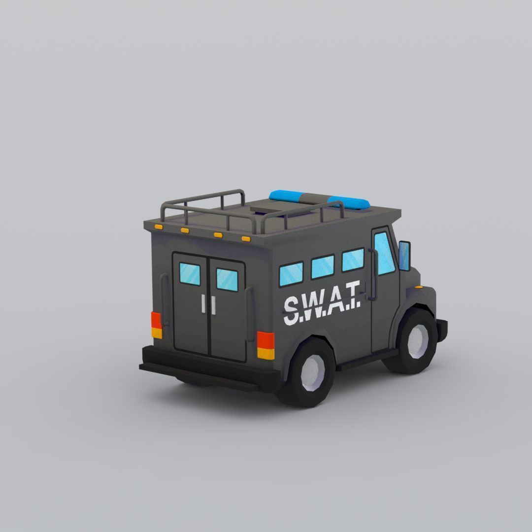 33 Cartoon City Vehicles Pack Low-poly 3D model_97
