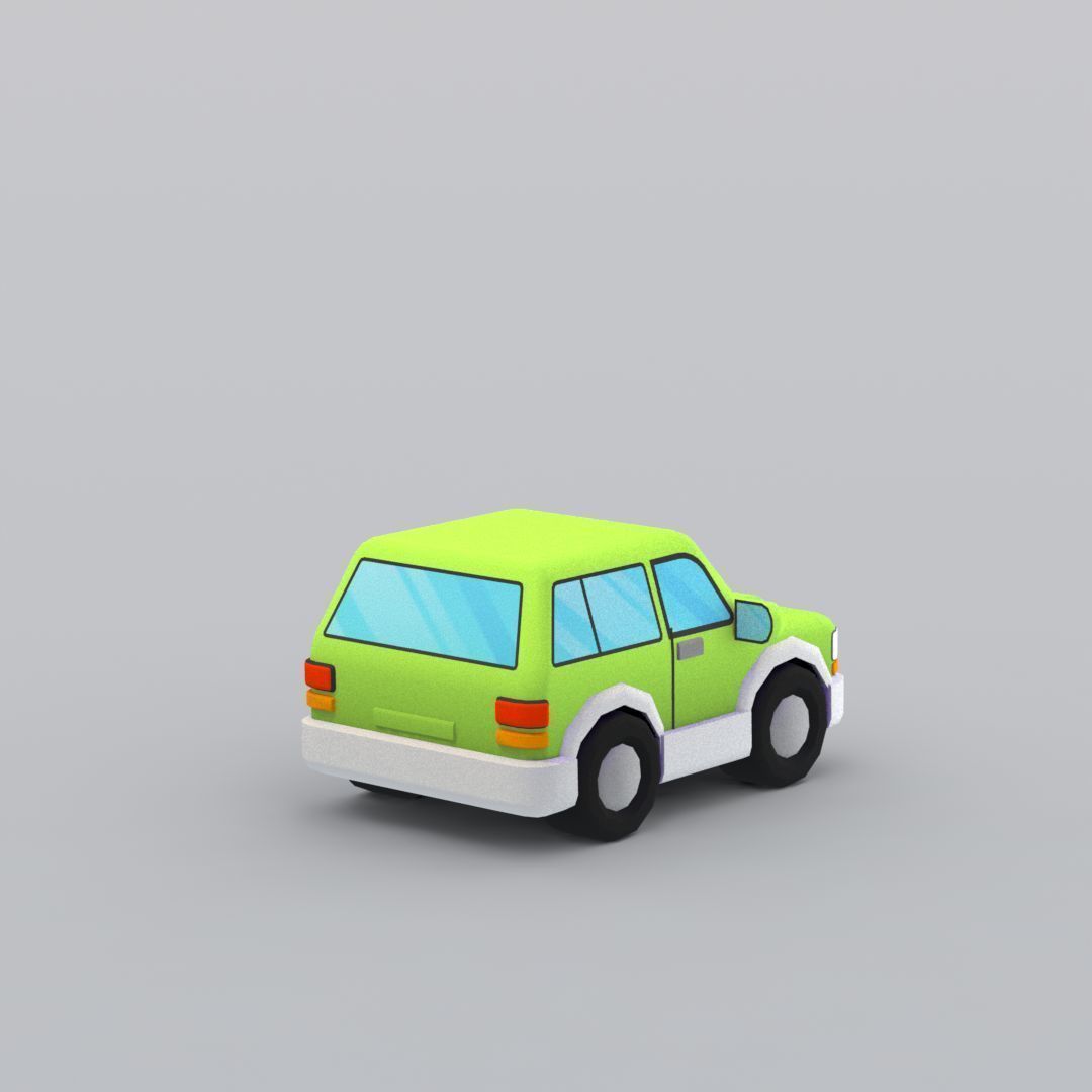 33 Cartoon City Vehicles Pack Low-poly 3D model_93