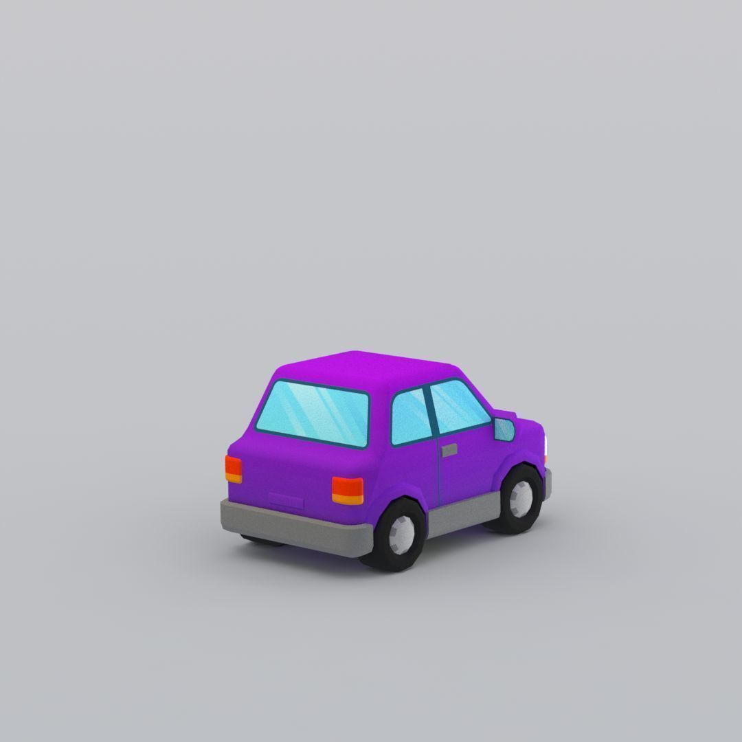 33 Cartoon City Vehicles Pack Low-poly 3D model_37