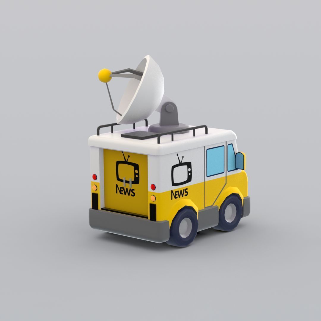 33 Cartoon City Vehicles Pack Low-poly 3D model_121
