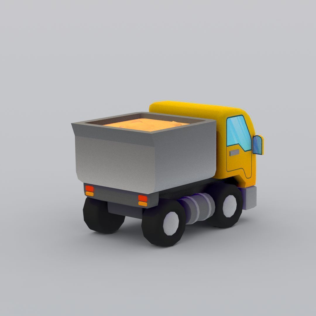 33 Cartoon City Vehicles Pack Low-poly 3D model_117