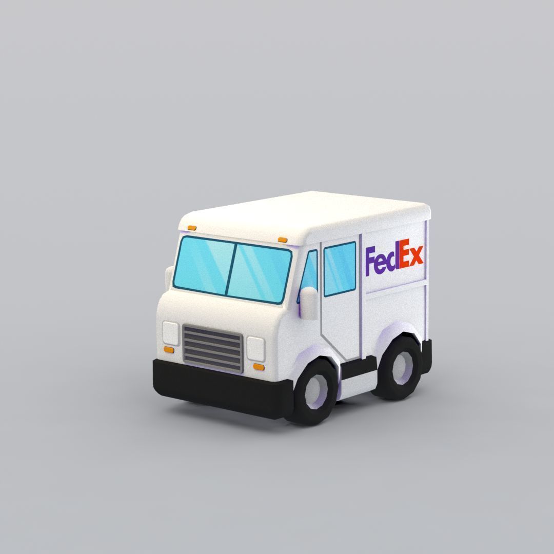 33 Cartoon City Vehicles Pack Low-poly 3D model_55