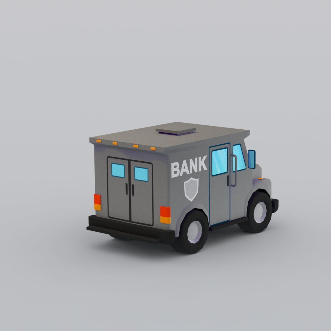 33 Cartoon City Vehicles Pack Low-poly 3D model_9