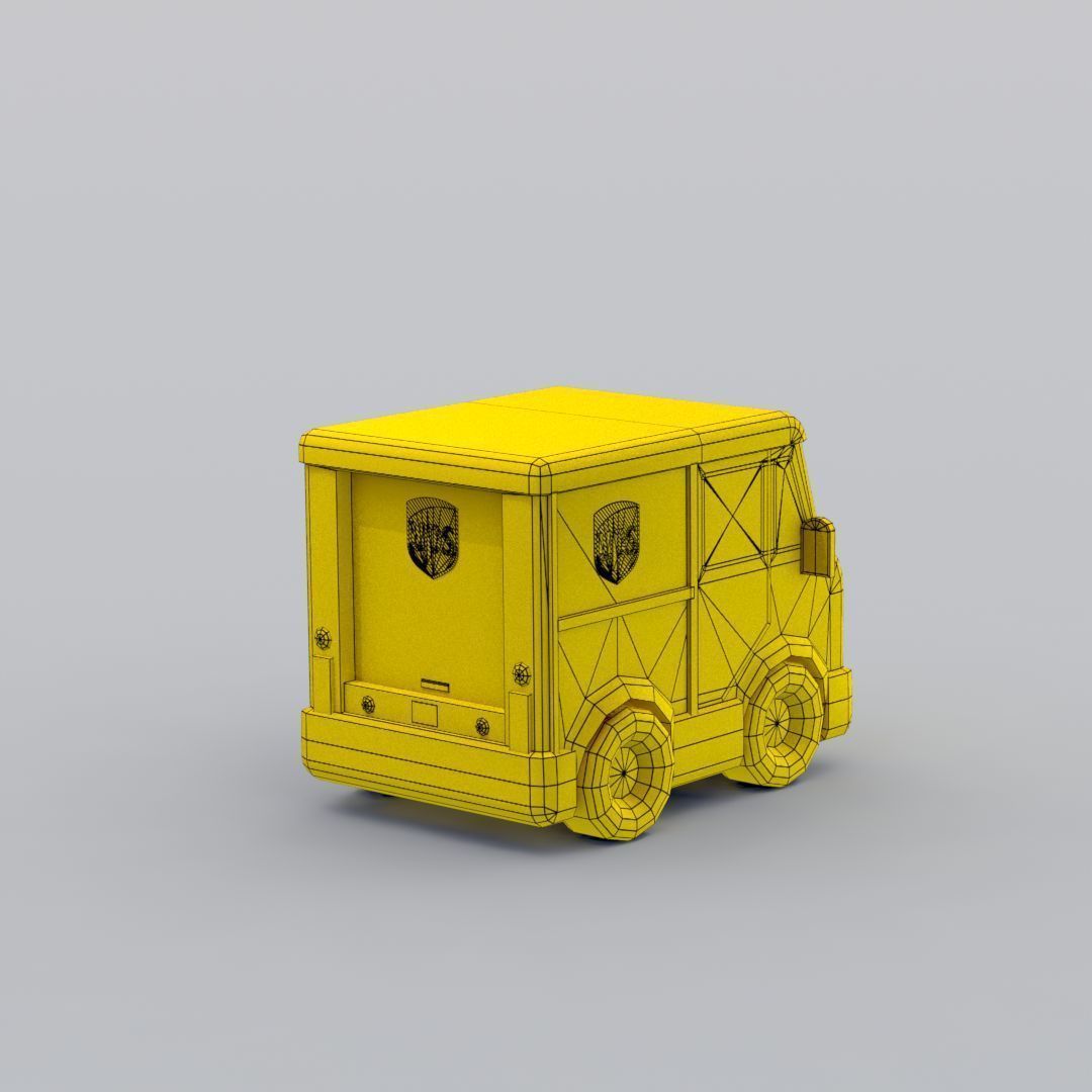 33 Cartoon City Vehicles Pack Low-poly 3D model_126