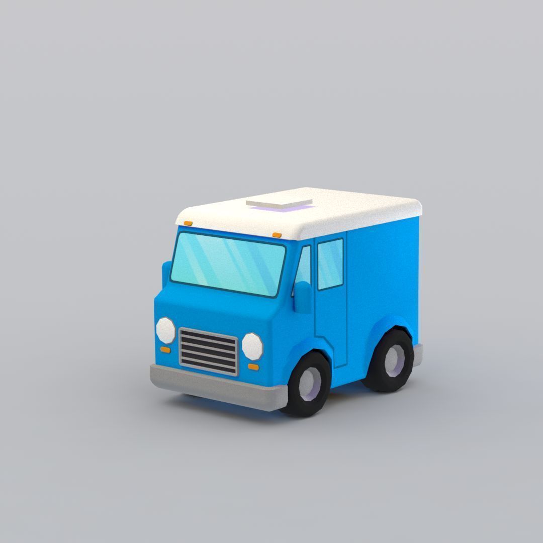 33 Cartoon City Vehicles Pack Low-poly 3D model_131