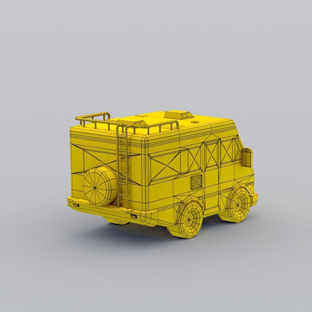 33 Cartoon City Vehicles Pack Low-poly 3D model_22
