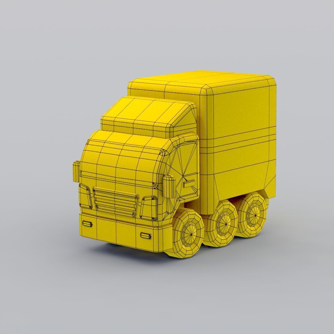 33 Cartoon City Vehicles Pack Low-poly 3D model_116