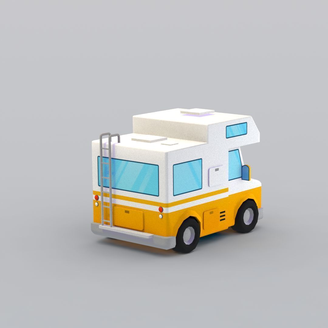 33 Cartoon City Vehicles Pack Low-poly 3D model_25