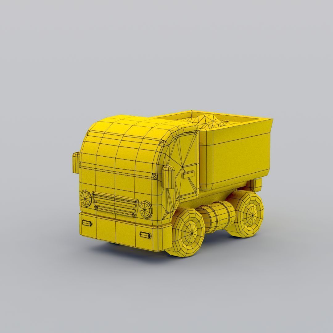 33 Cartoon City Vehicles Pack Low-poly 3D model_120