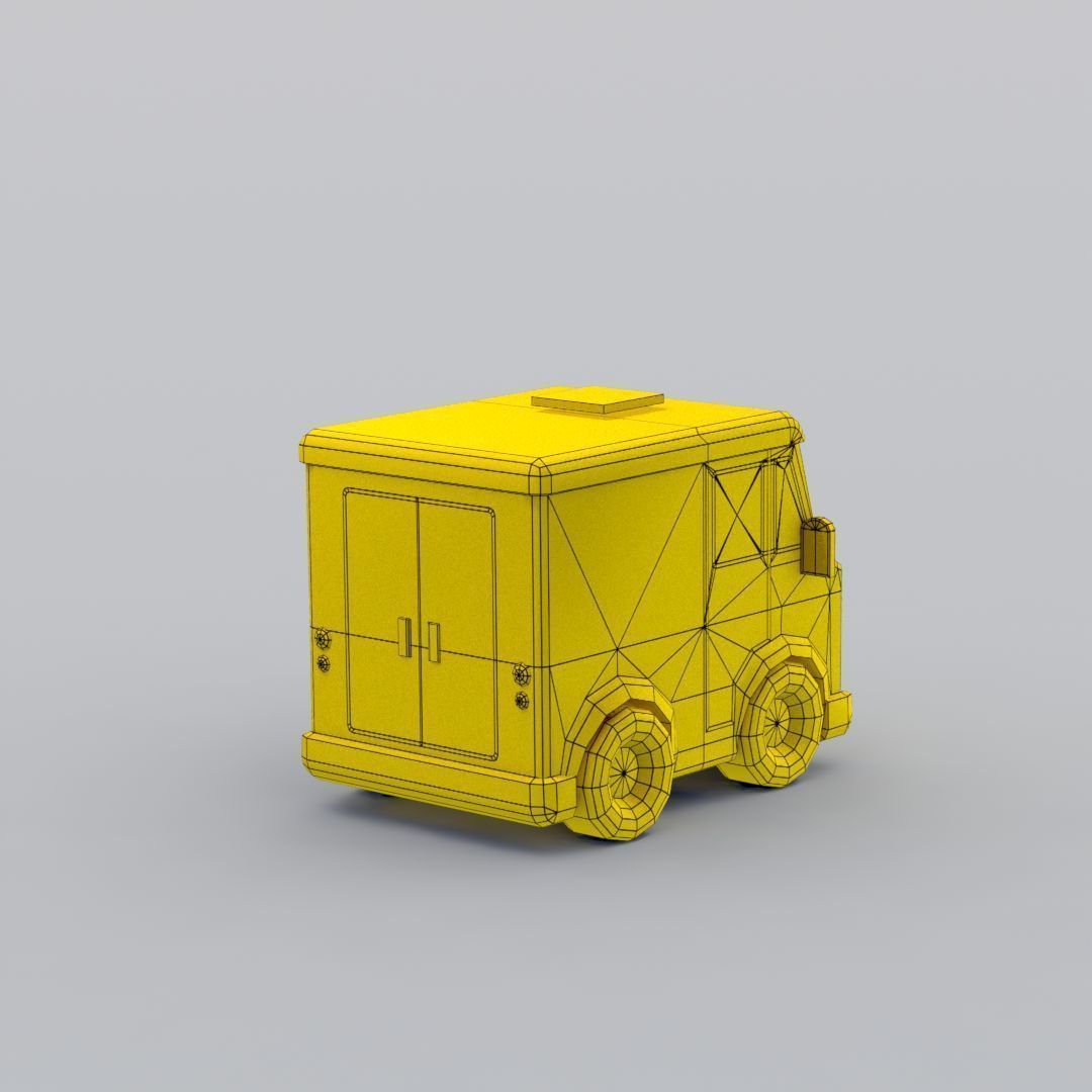 33 Cartoon City Vehicles Pack Low-poly 3D model_130