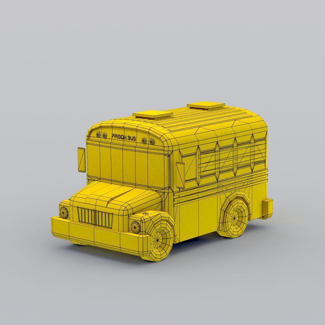 33 Cartoon City Vehicles Pack Low-poly 3D model_84