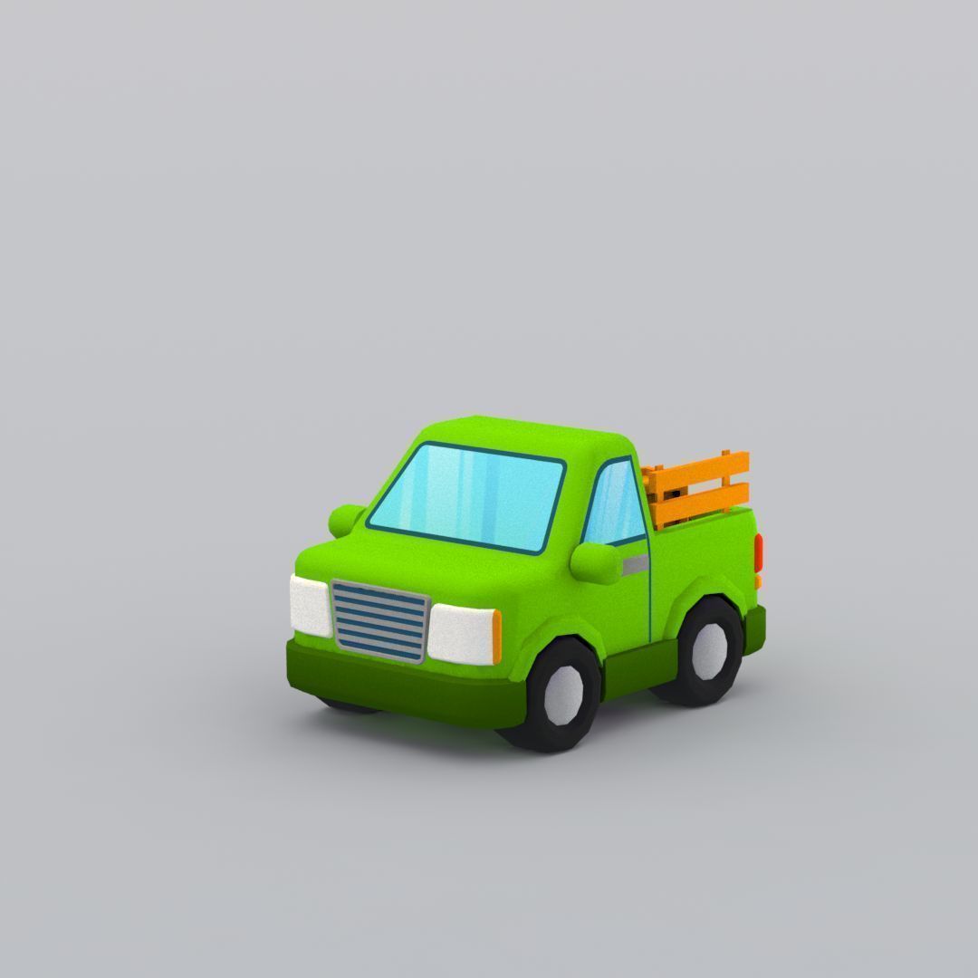 33 Cartoon City Vehicles Pack Low-poly 3D model_43