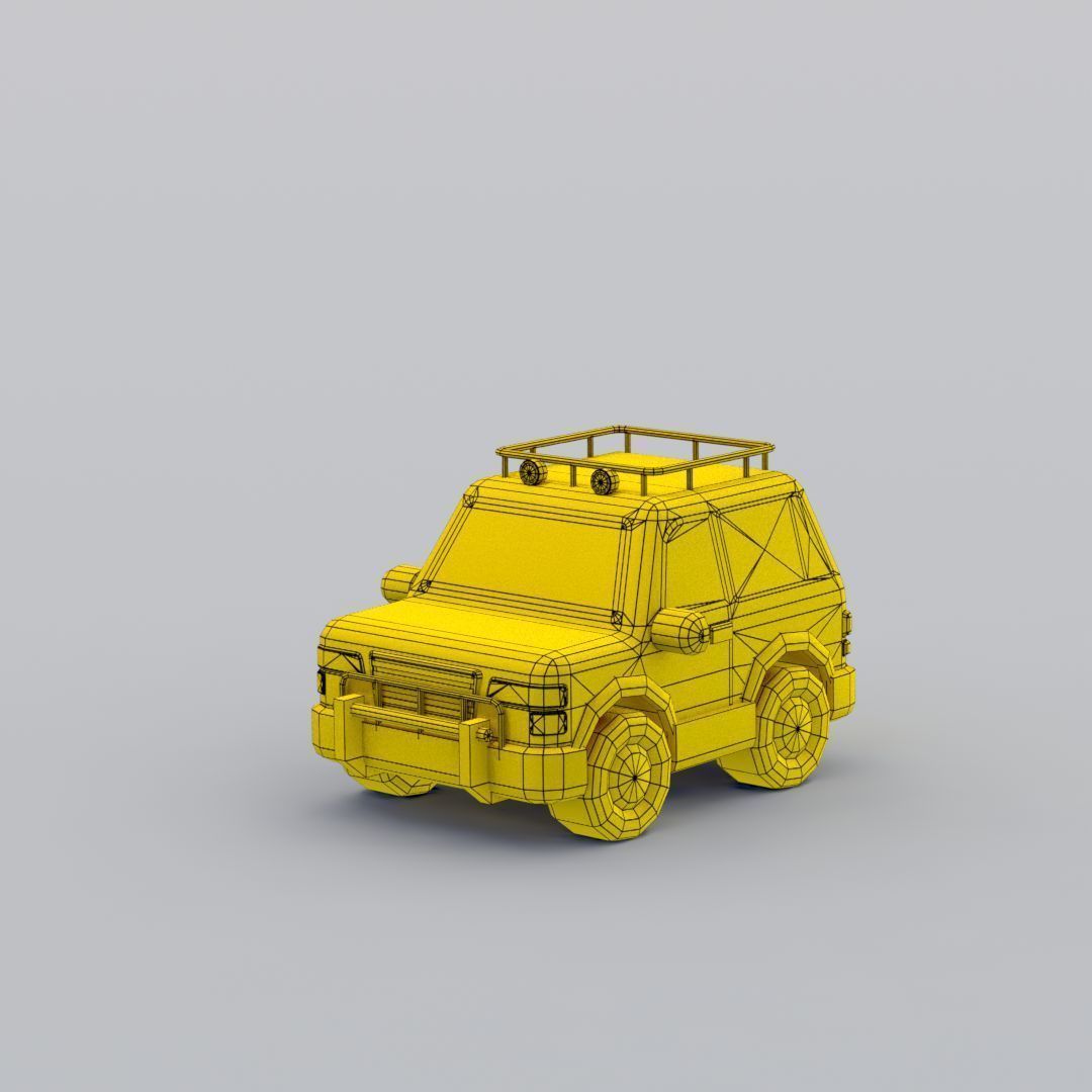 33 Cartoon City Vehicles Pack Low-poly 3D model_16