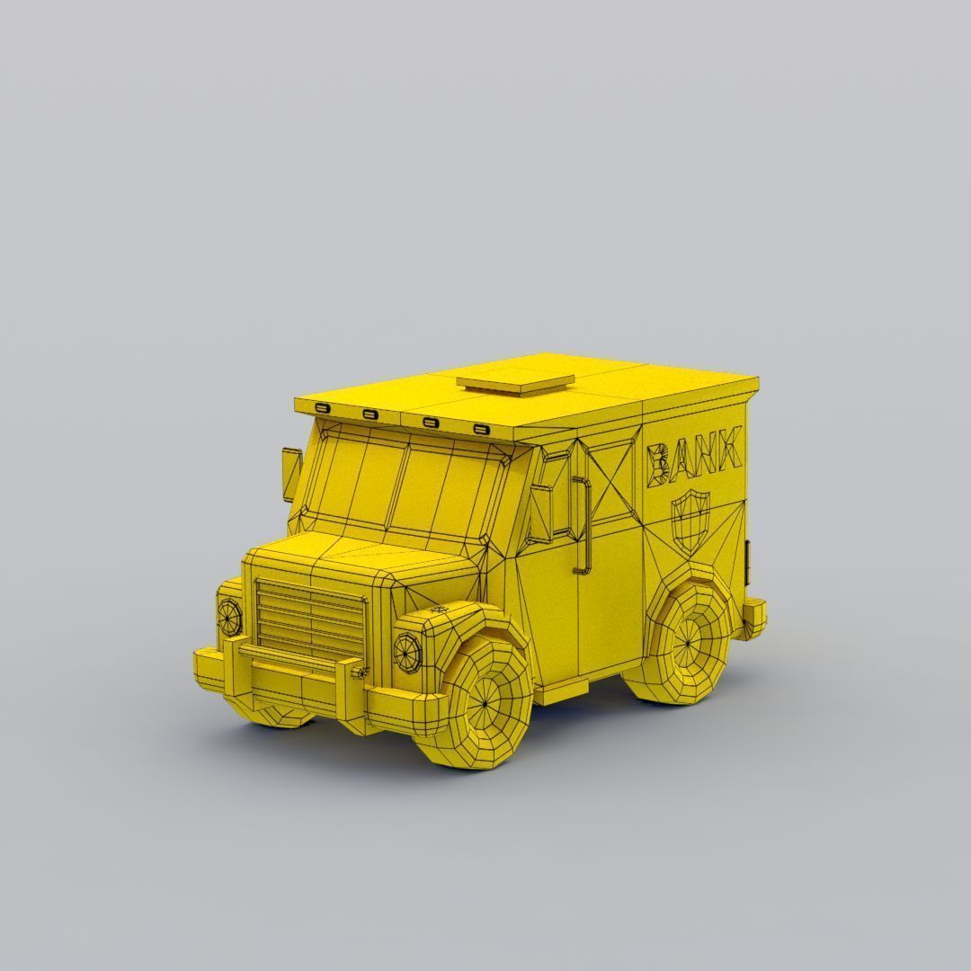 33 Cartoon City Vehicles Pack Low-poly 3D model_12