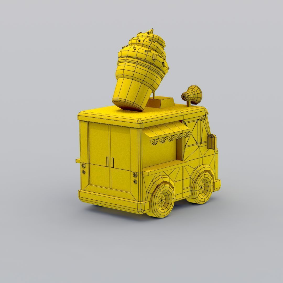 33 Cartoon City Vehicles Pack Low-poly 3D model_62