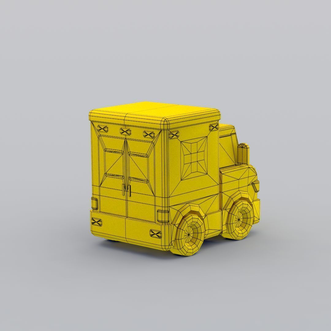 33 Cartoon City Vehicles Pack Low-poly 3D model_6