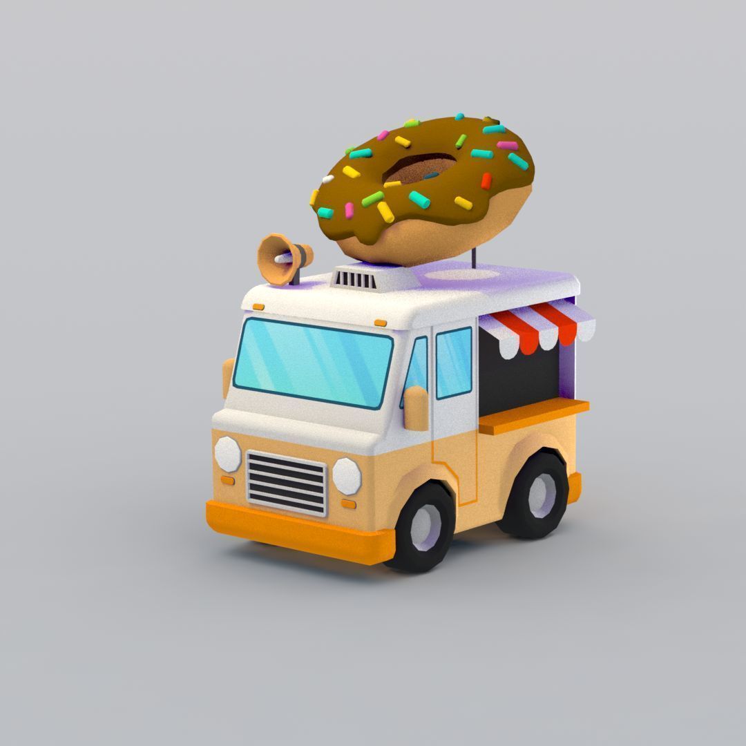 33 Cartoon City Vehicles Pack Low-poly 3D model_51