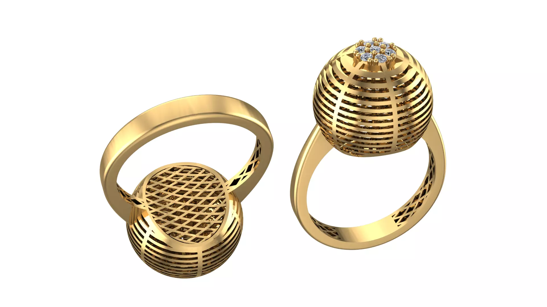 Fusion Cage Ring 3D print model
