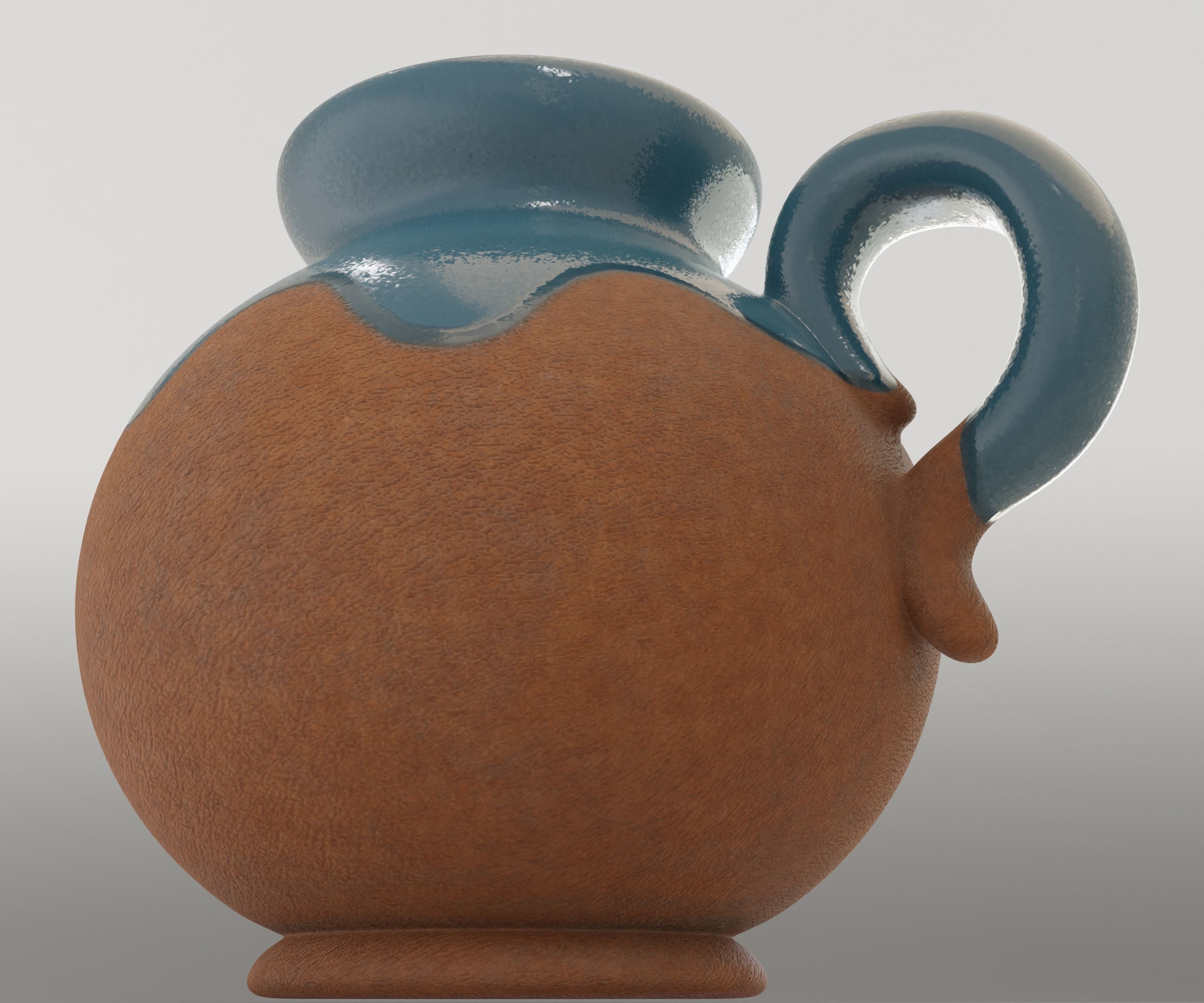 Jarrito V2 - Clay Jug 3D model_3