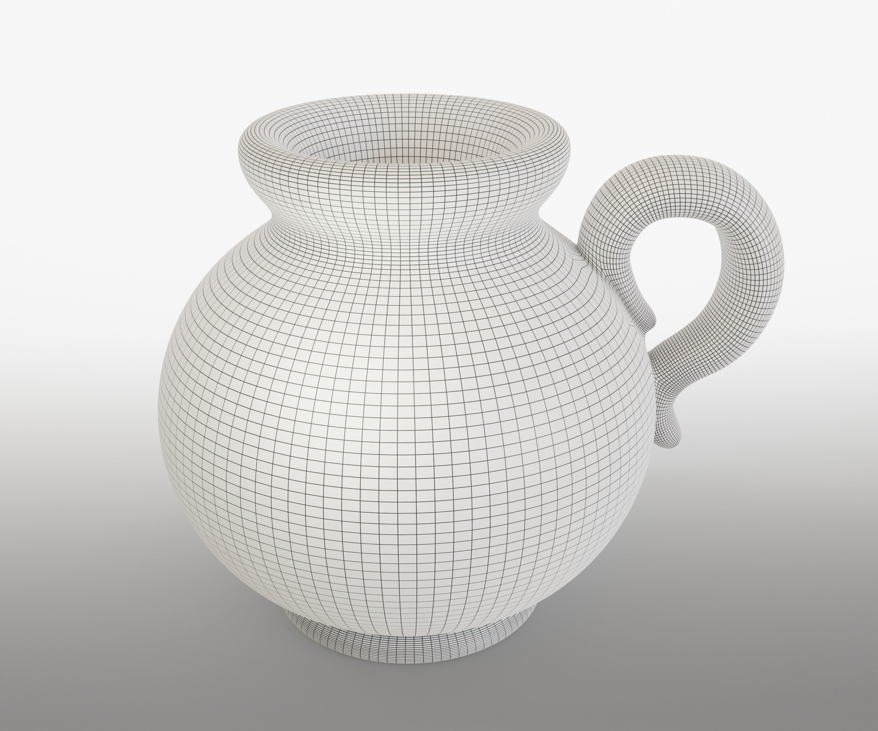 Jarrito V2 - Clay Jug 3D model_5