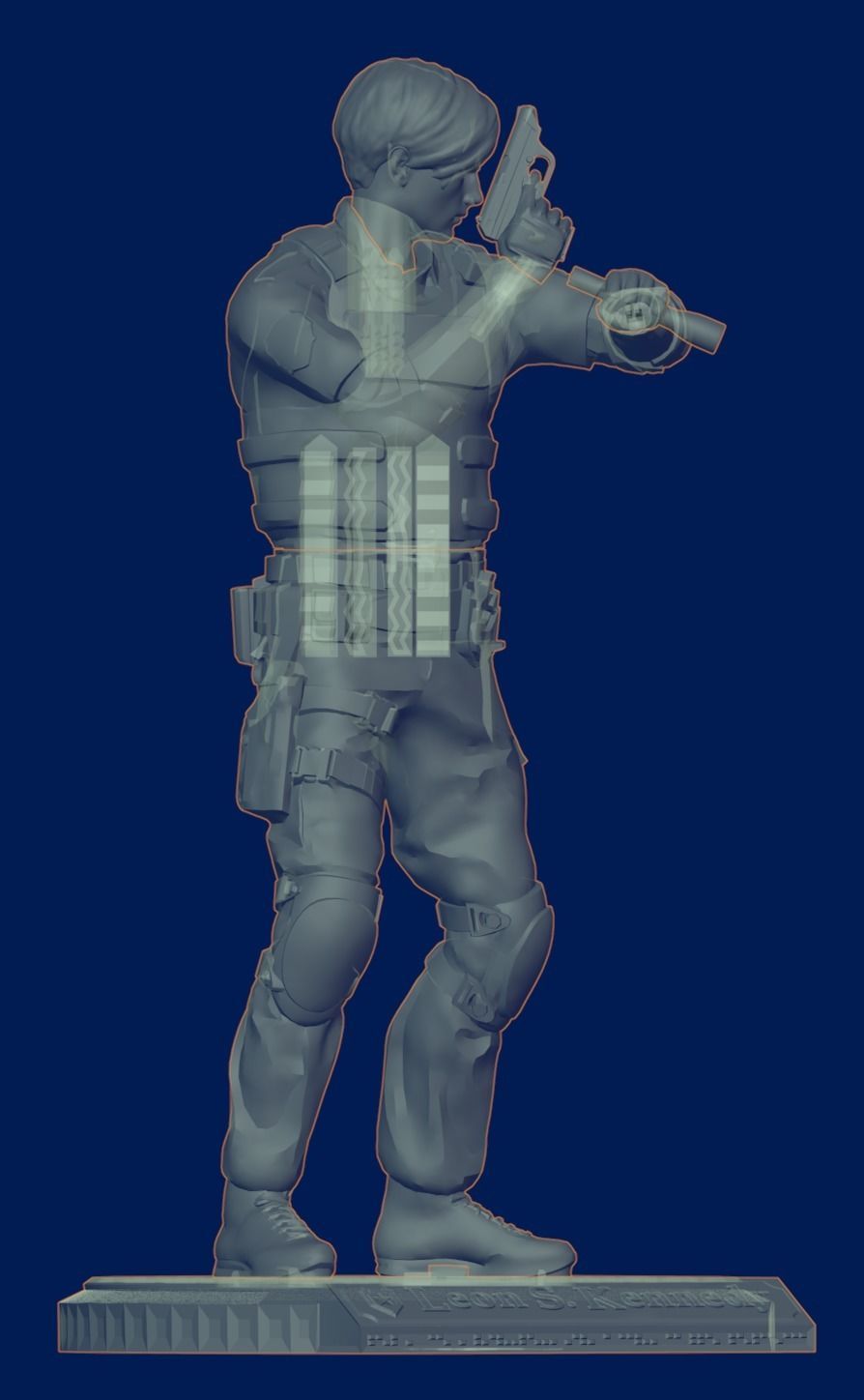 LEON S KENNEDY - Resident Evil 2 Remake - 3D print model_7