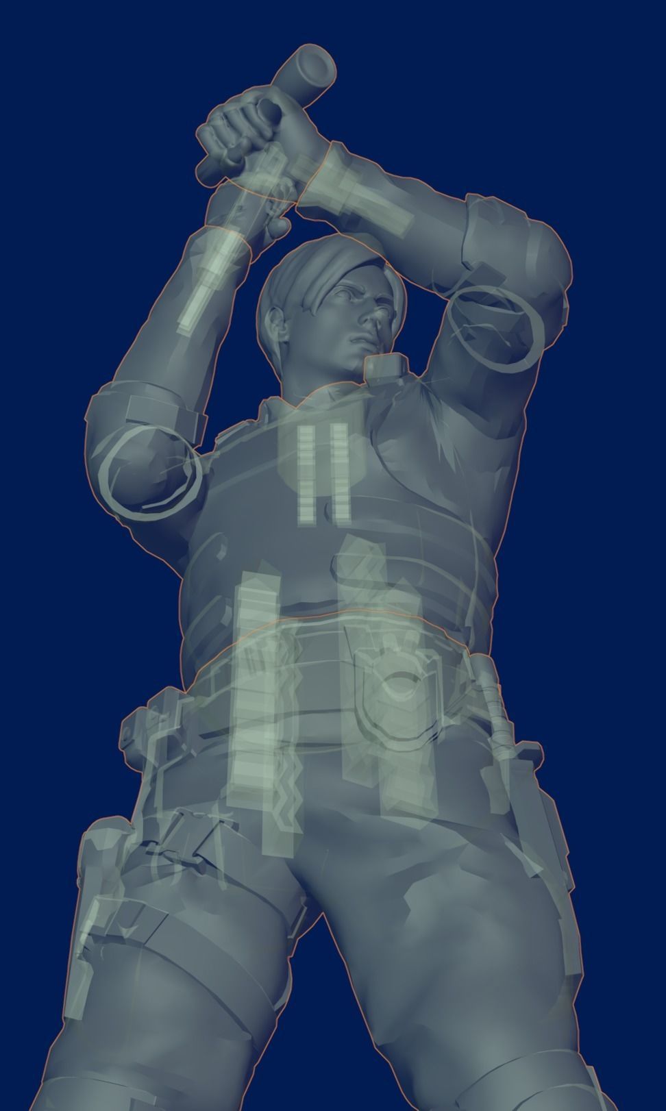 LEON S KENNEDY - Resident Evil 2 Remake - 3D print model_9