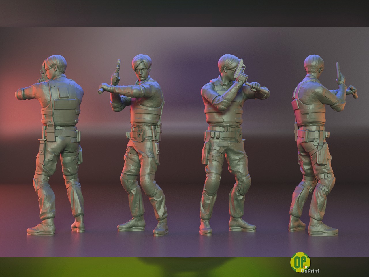 LEON S KENNEDY - Resident Evil 2 Remake - 3D print model_2