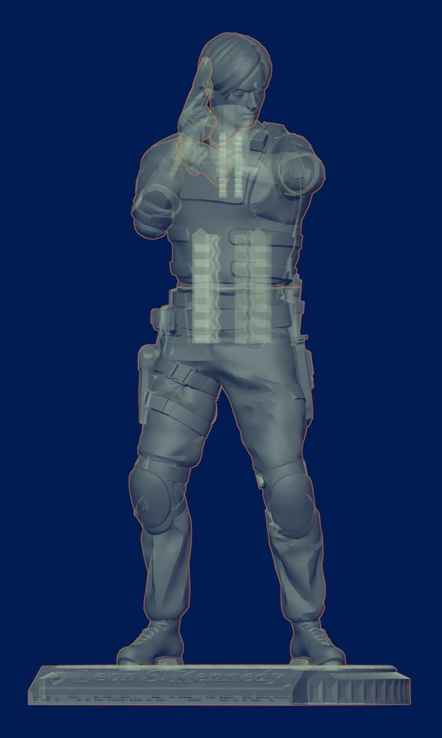 LEON S KENNEDY - Resident Evil 2 Remake - 3D print model_8